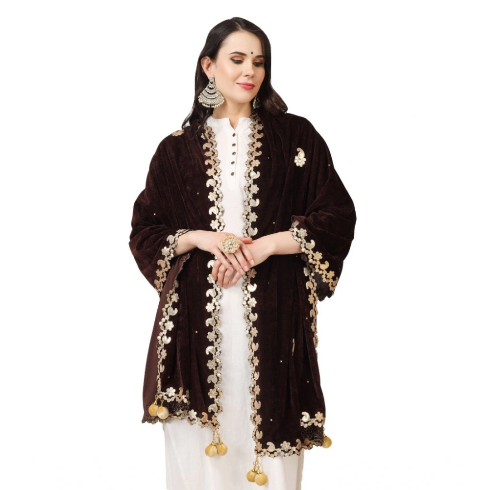 Alluring Women's Velvet Gotta Patti Dupatta