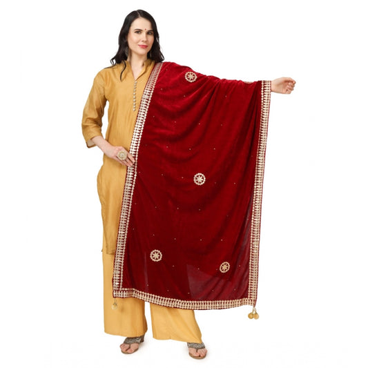 Alluring Women's Velvet Gotta Patti Dupatta