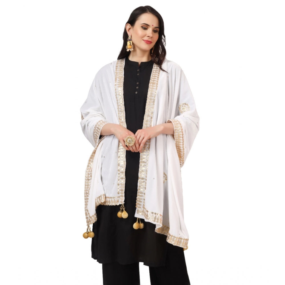 Fashionable Women's Velvet Gotta Patti Dupatta