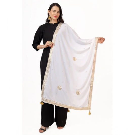 Fashionable Women's Velvet Gotta Patti Dupatta