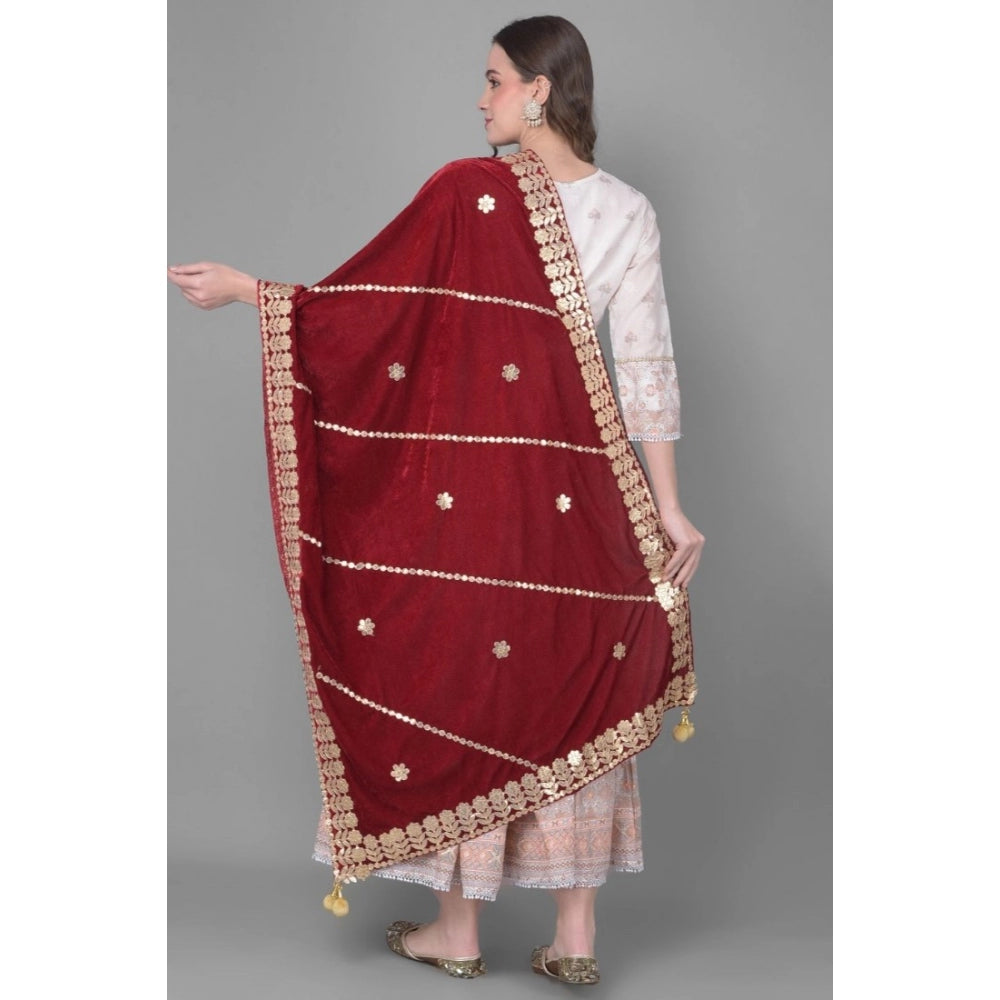 Alluring Women's Velvet Gotta Patti Dupatta