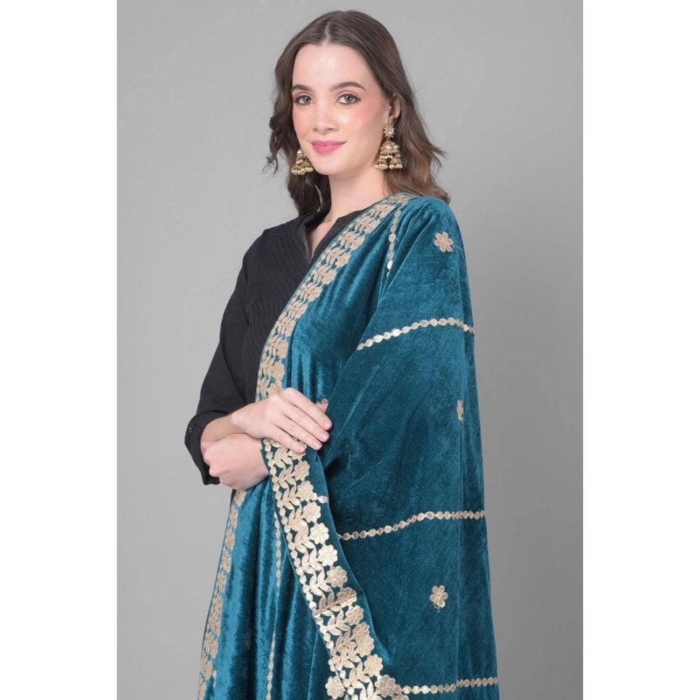 Fashionable Women's Velvet Gotta Patti Dupatta