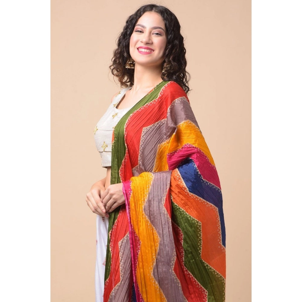 Graceful Women's Chanderi Printed Dupatta