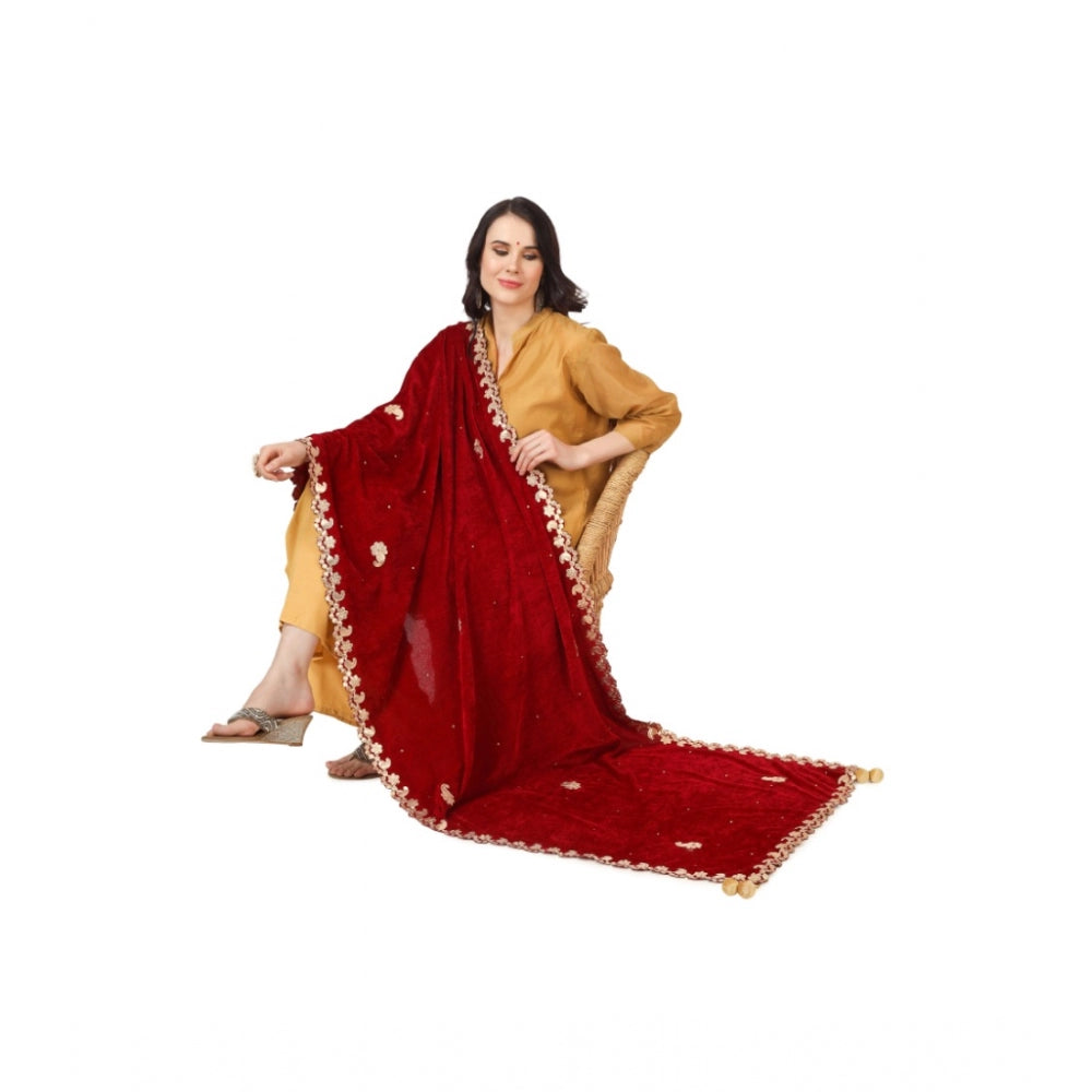 Alluring Women's Velvet Gotta Patti Dupatta