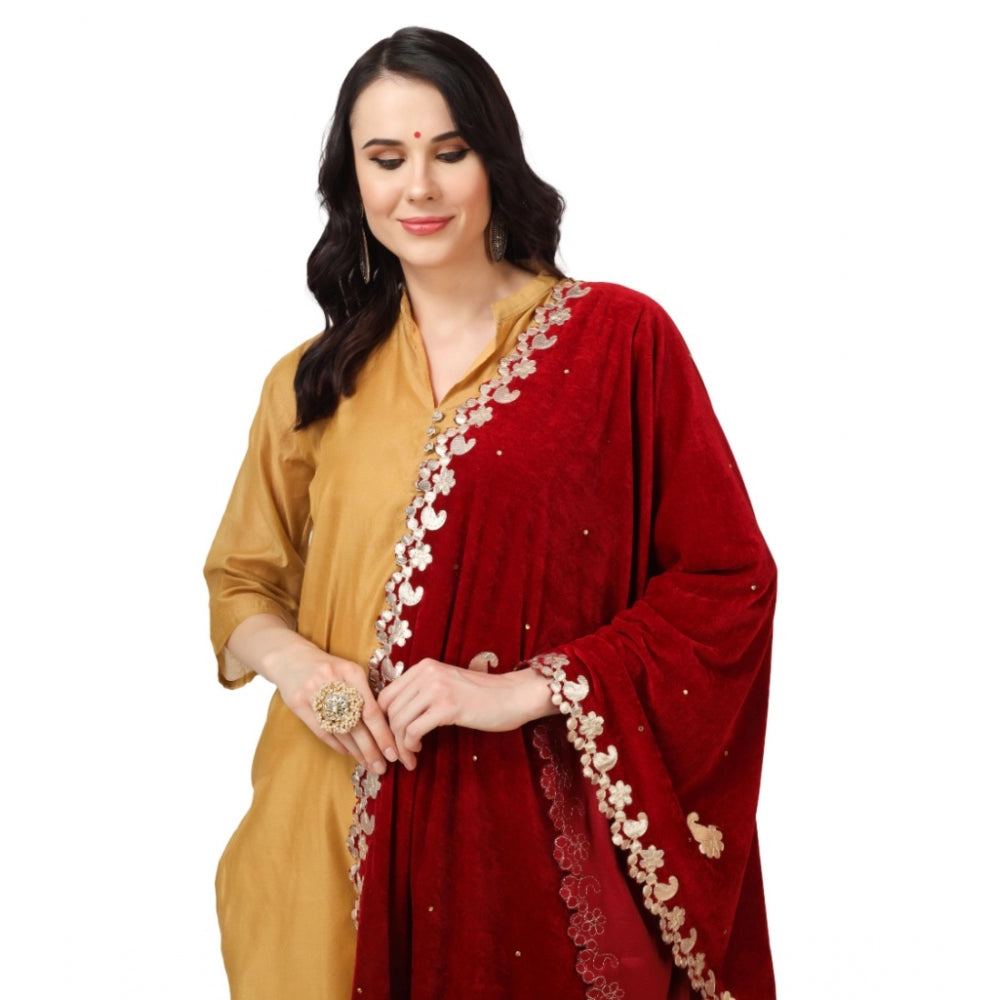 Alluring Women's Velvet Gotta Patti Dupatta