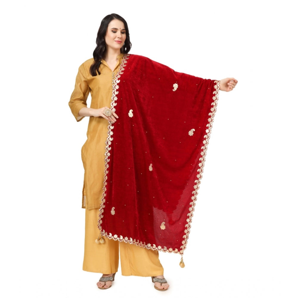 Alluring Women's Velvet Gotta Patti Dupatta