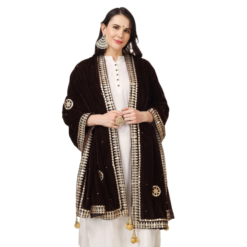 Alluring Women's Velvet Gotta Patti Dupatta