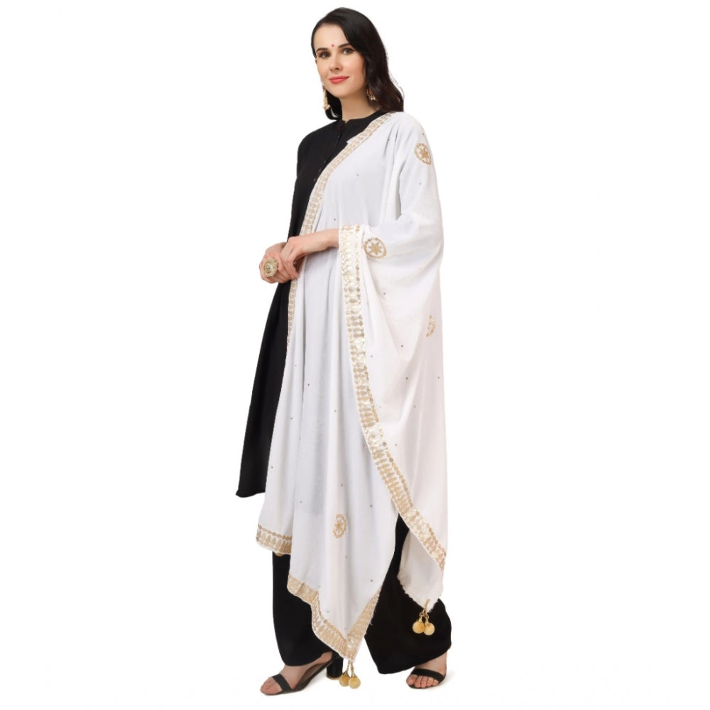 Fashionable Women's Velvet Gotta Patti Dupatta