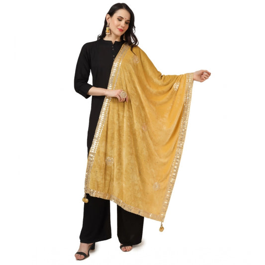 Fashionable Women's Velvet Gotta Patti Dupatta