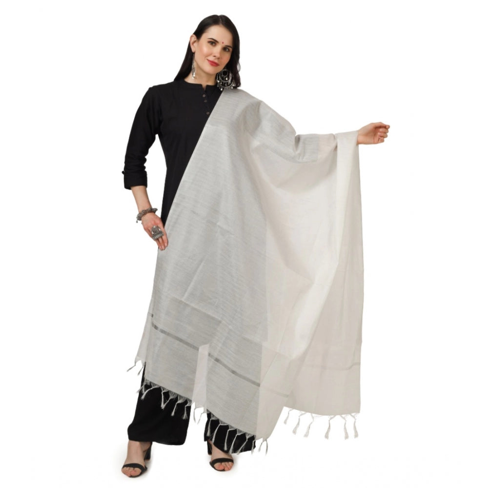 Attractive Women's Chanderi Solid Dupatta