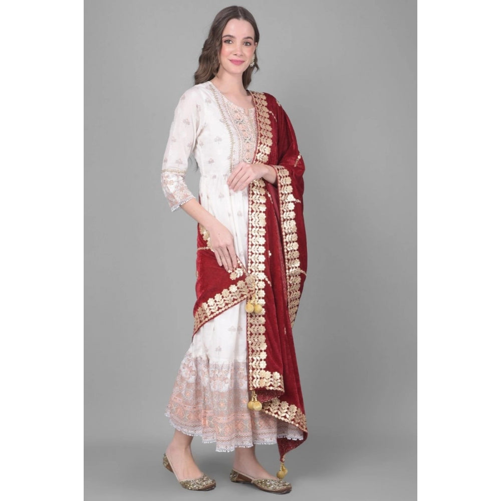 Alluring Women's Velvet Gotta Patti Dupatta