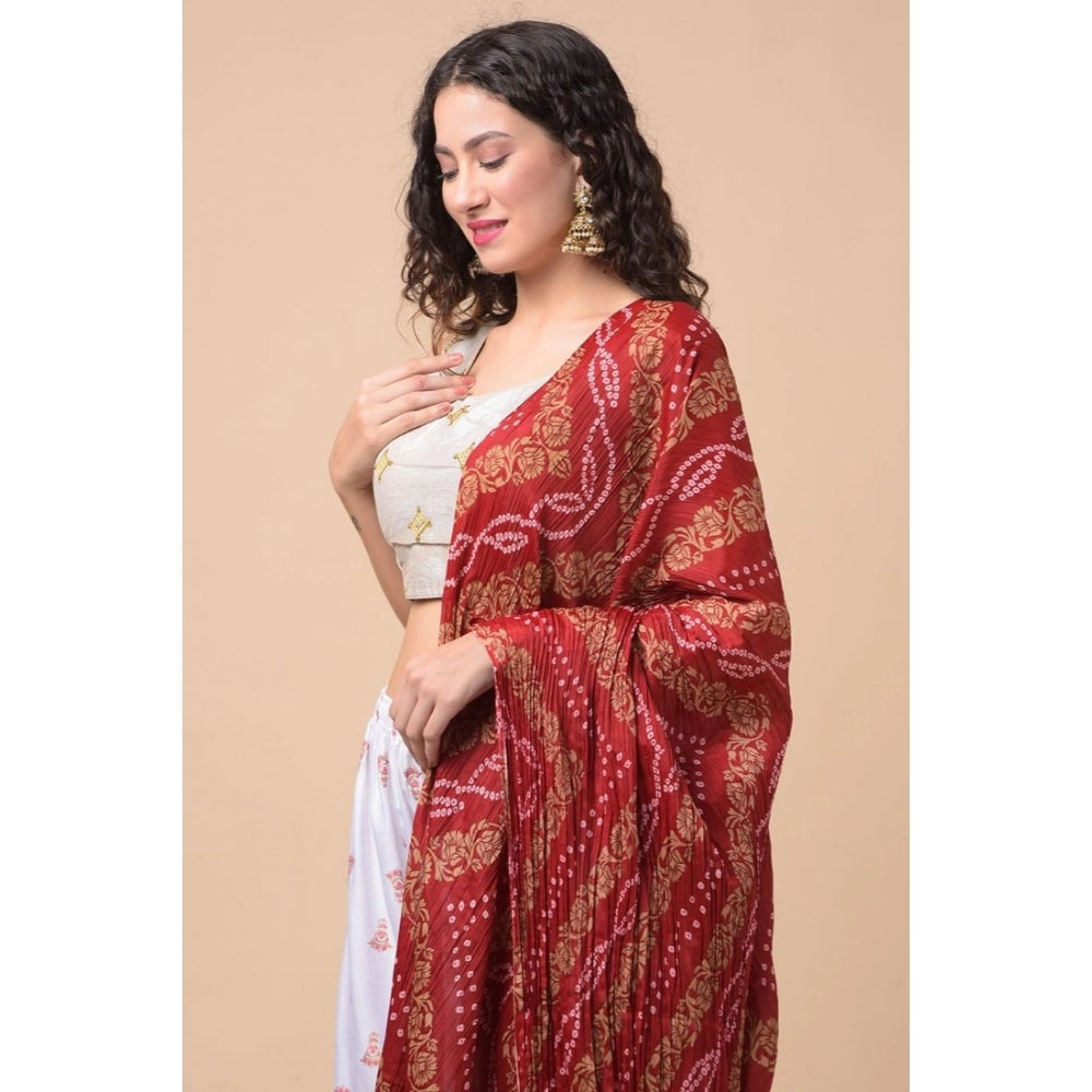 Graceful Women's Chanderi Printed Dupatta