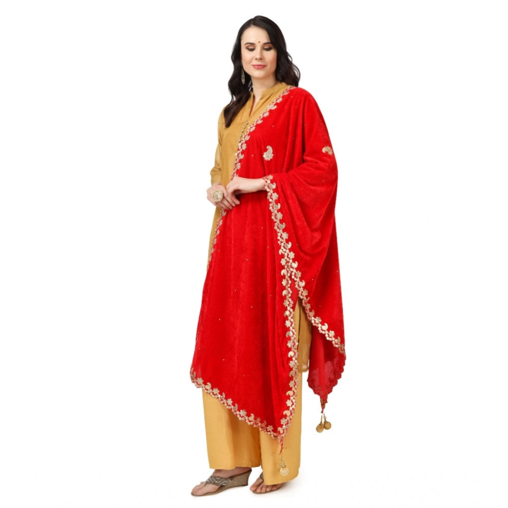 Fashionable Women's Velvet Gotta Patti Dupatta