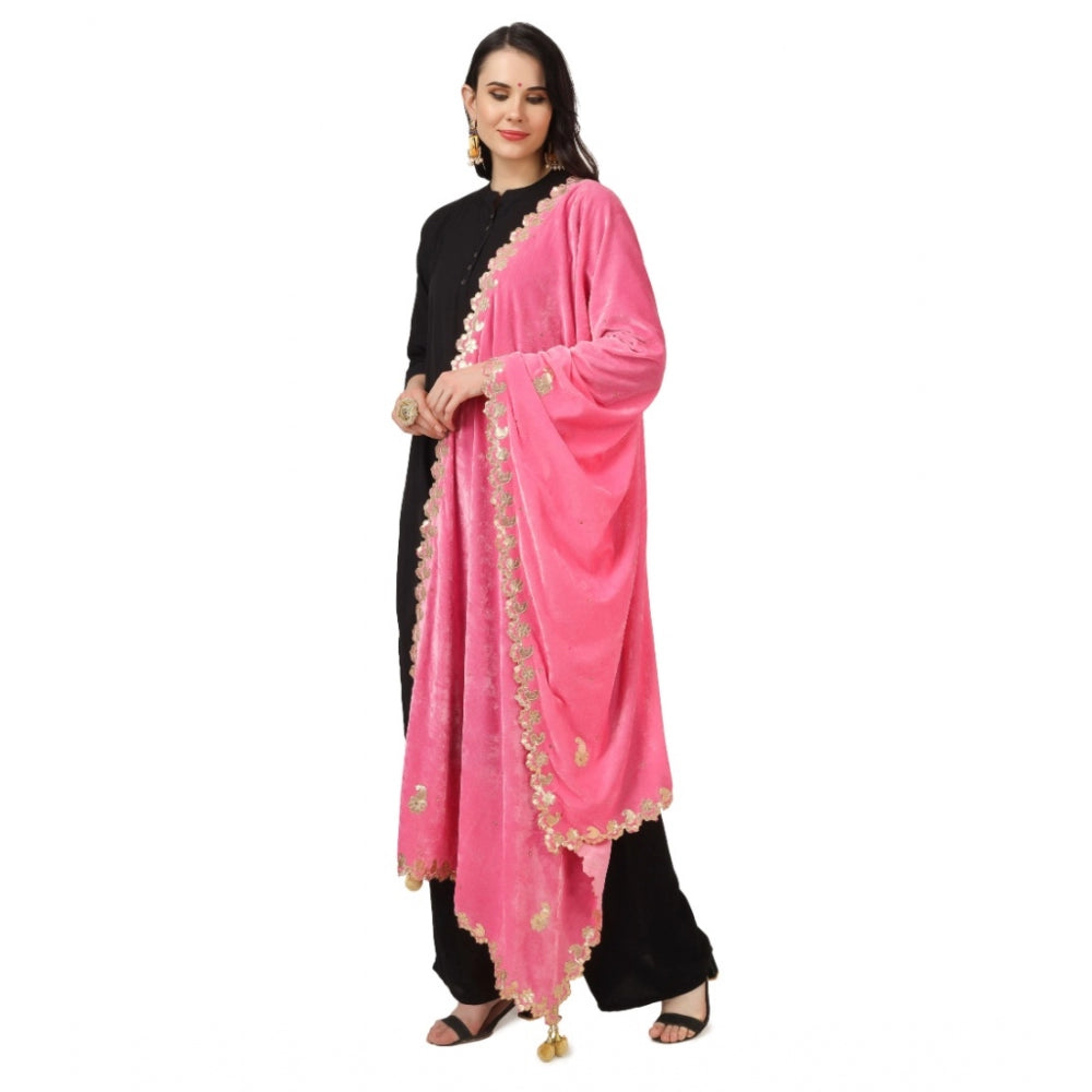 Fashionable Women's Velvet Gotta Patti Dupatta