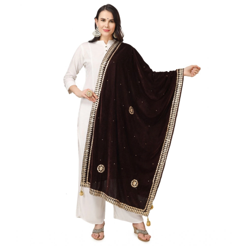 Alluring Women's Velvet Gotta Patti Dupatta