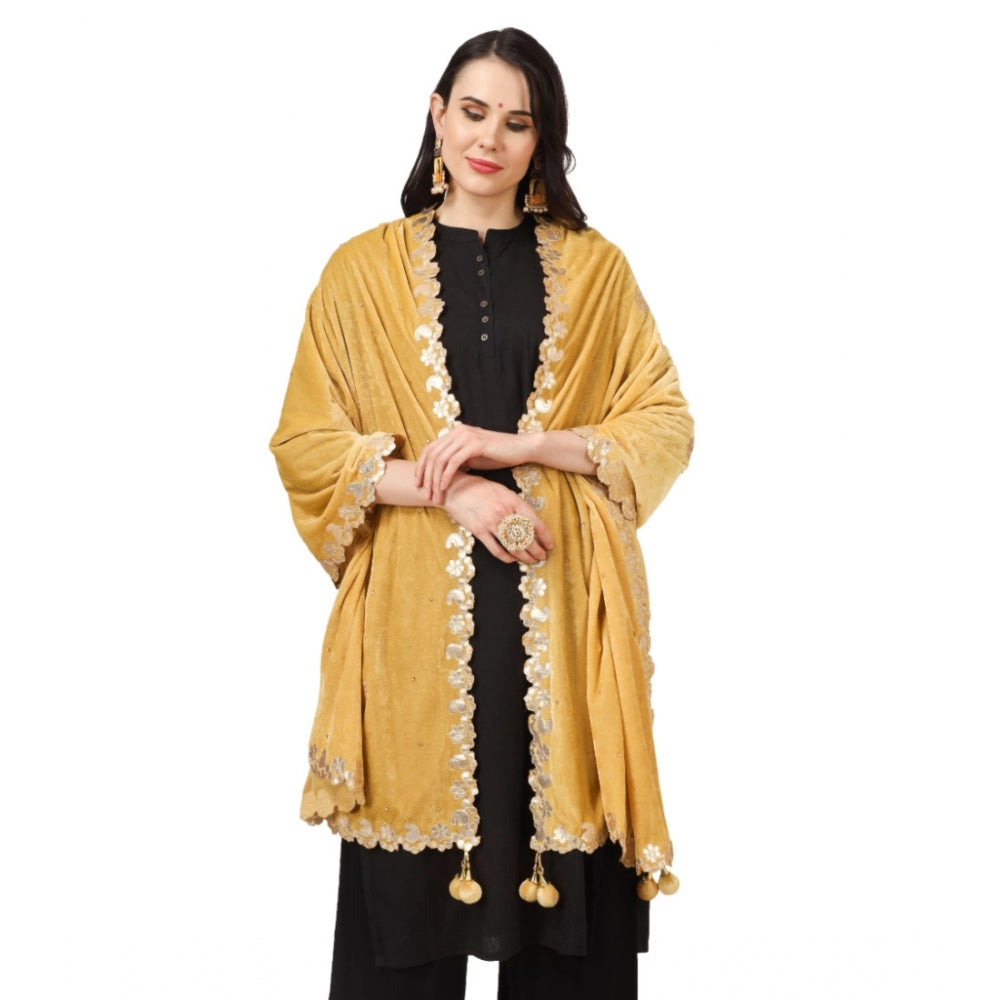 Fashionable Women's Velvet Gotta Patti Dupatta