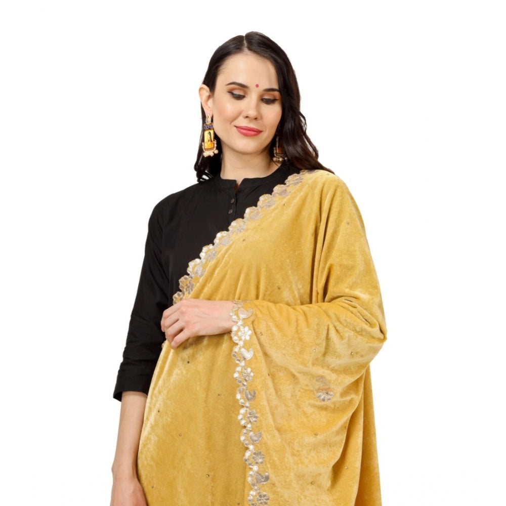 Fashionable Women's Velvet Gotta Patti Dupatta