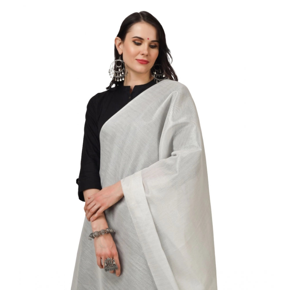 Attractive Women's Chanderi Solid Dupatta