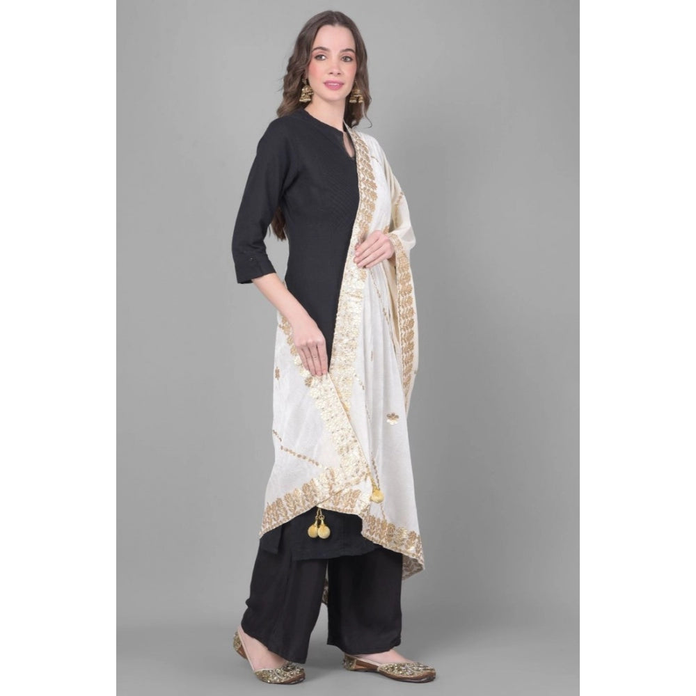 Fashionable Women's Velvet Gotta Patti Dupatta