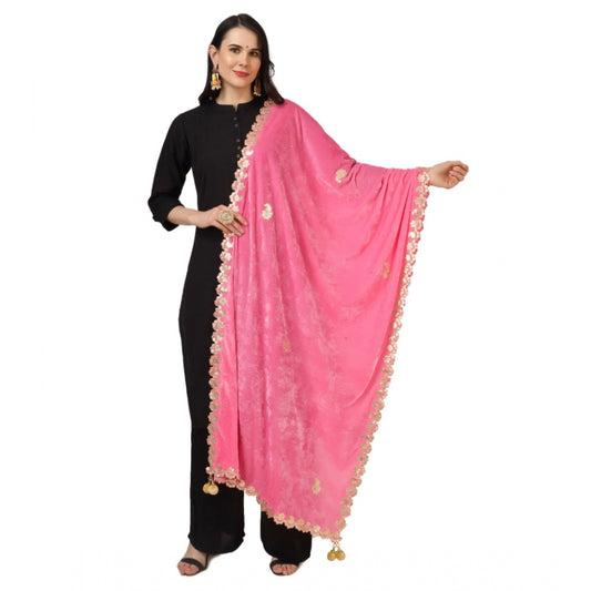 Fashionable Women's Velvet Gotta Patti Dupatta