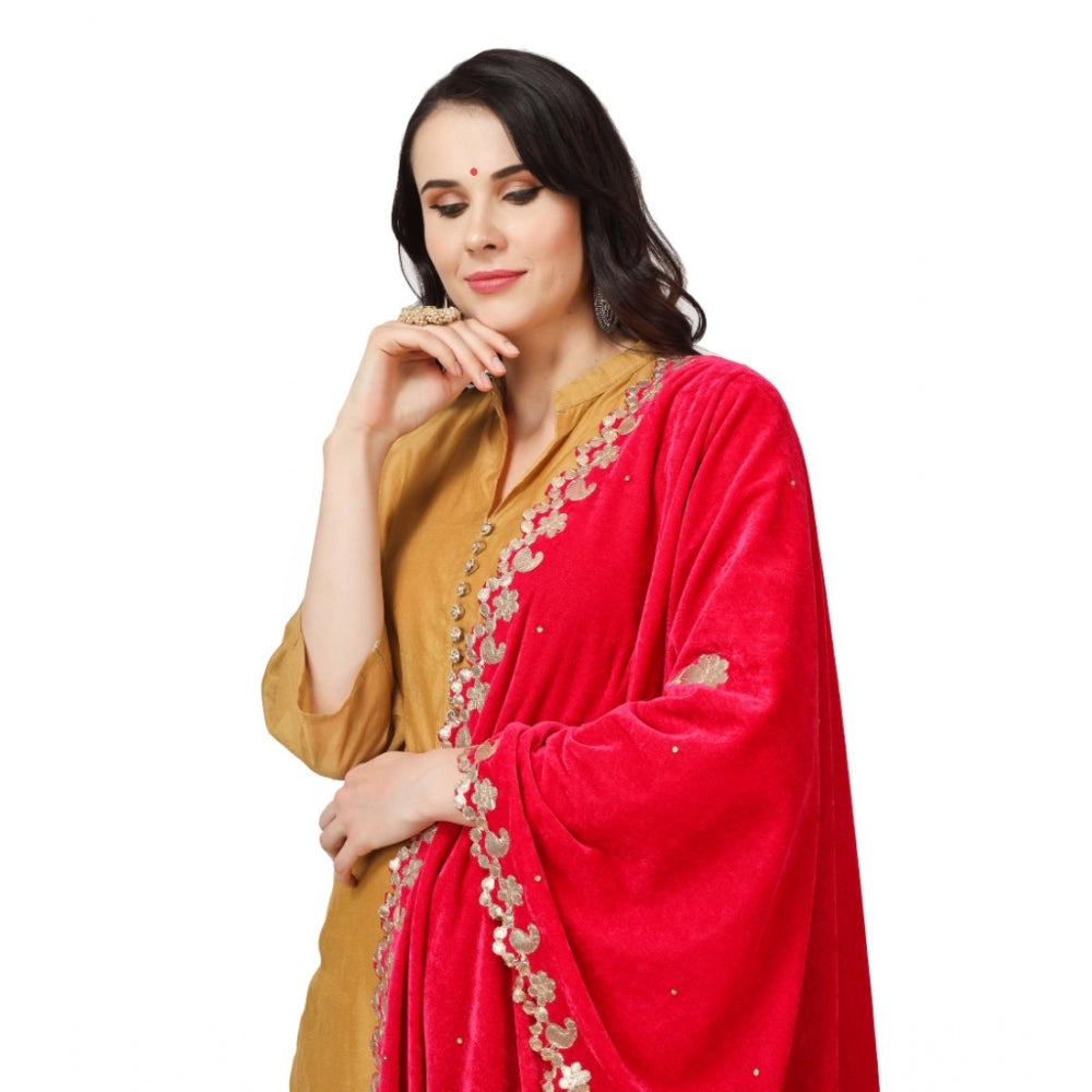 Fashionable Women's Velvet Gotta Patti Dupatta