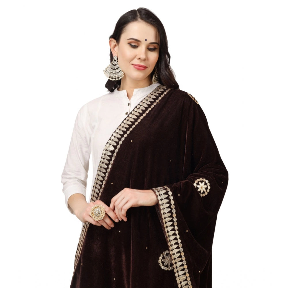 Alluring Women's Velvet Gotta Patti Dupatta