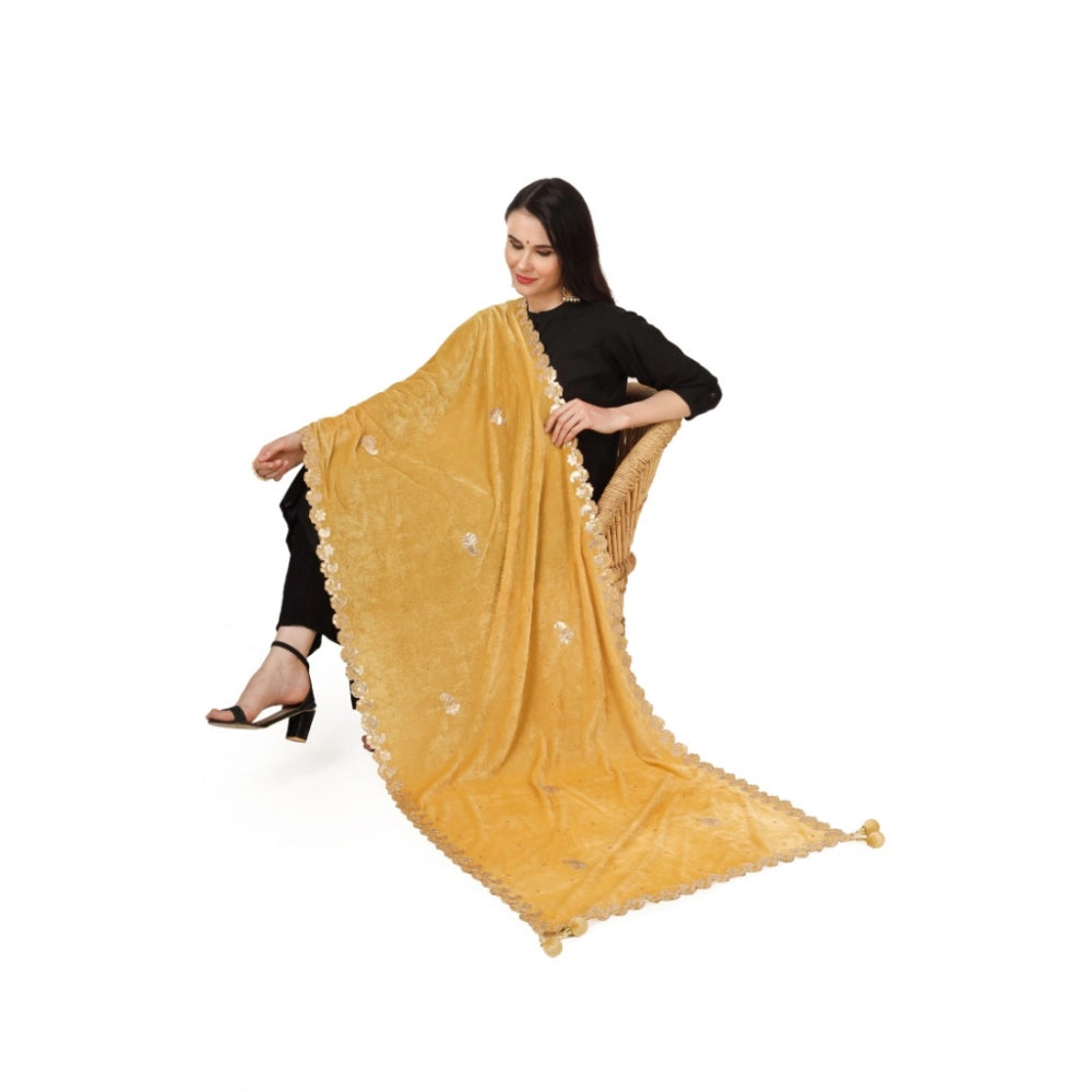 Fashionable Women's Velvet Gotta Patti Dupatta