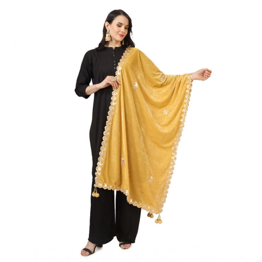 Fashionable Women's Velvet Gotta Patti Dupatta