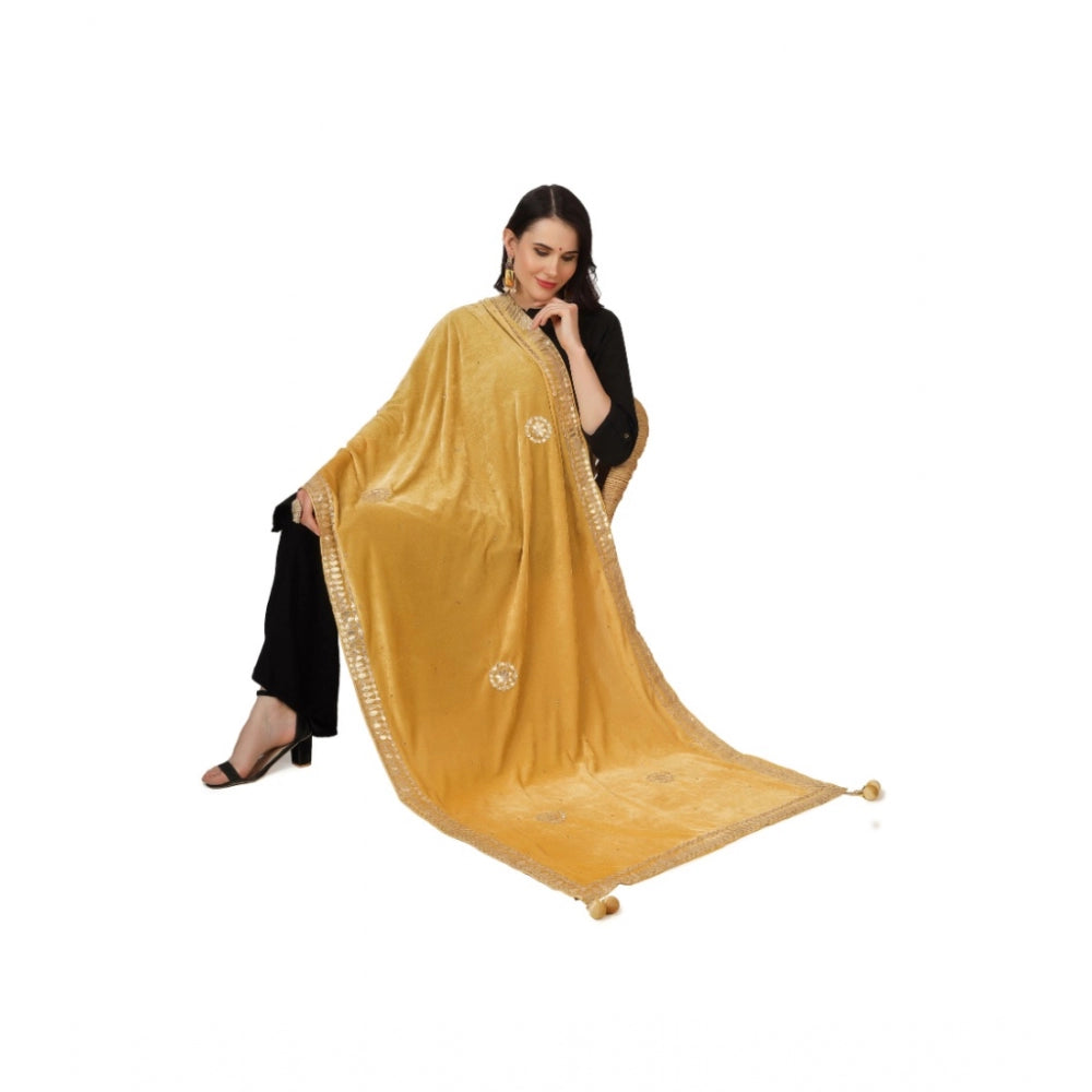 Fashionable Women's Velvet Gotta Patti Dupatta