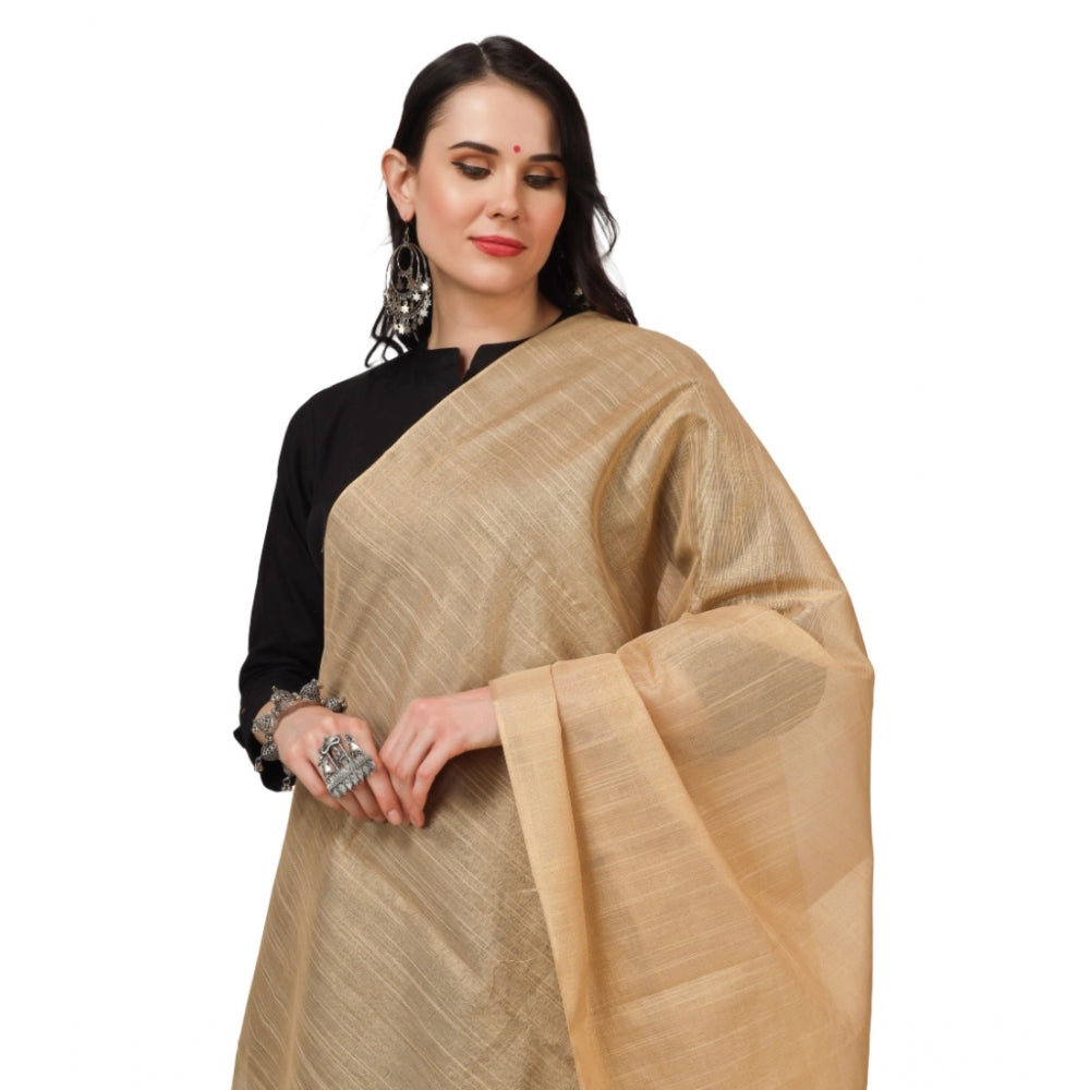 Attractive Women's Chanderi Solid Dupatta