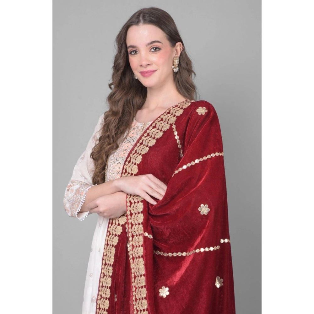 Alluring Women's Velvet Gotta Patti Dupatta