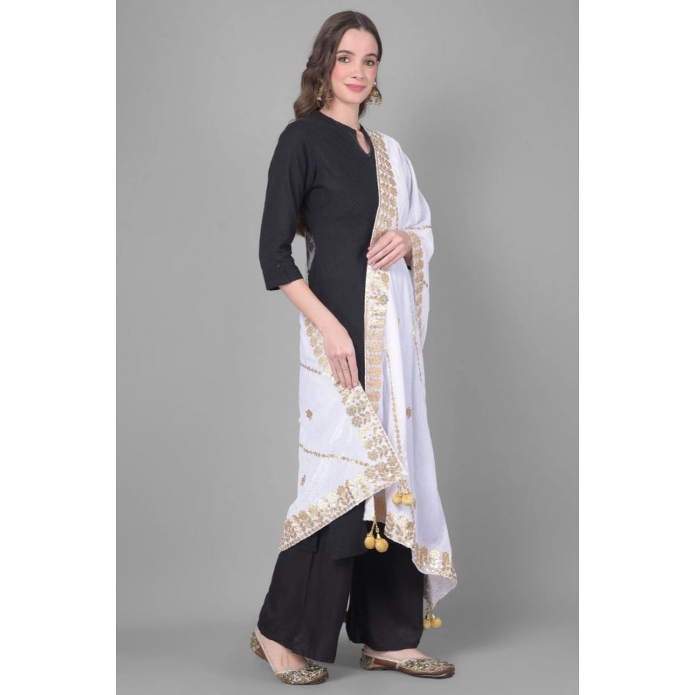 Fashionable Women's Velvet Gotta Patti Dupatta