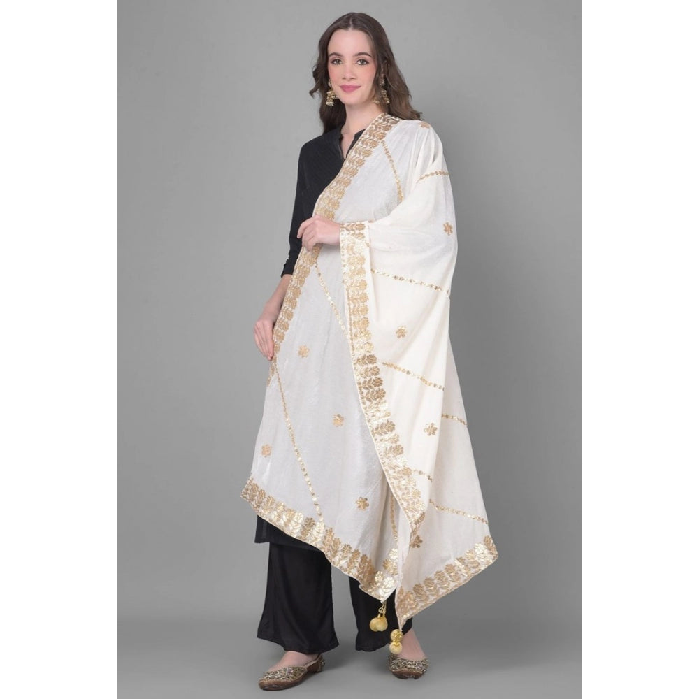 Fashionable Women's Velvet Gotta Patti Dupatta