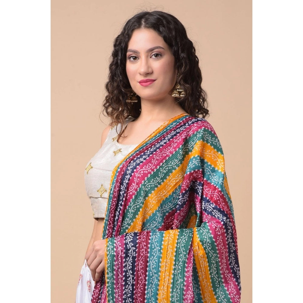 Graceful Women's Chanderi Printed Dupatta