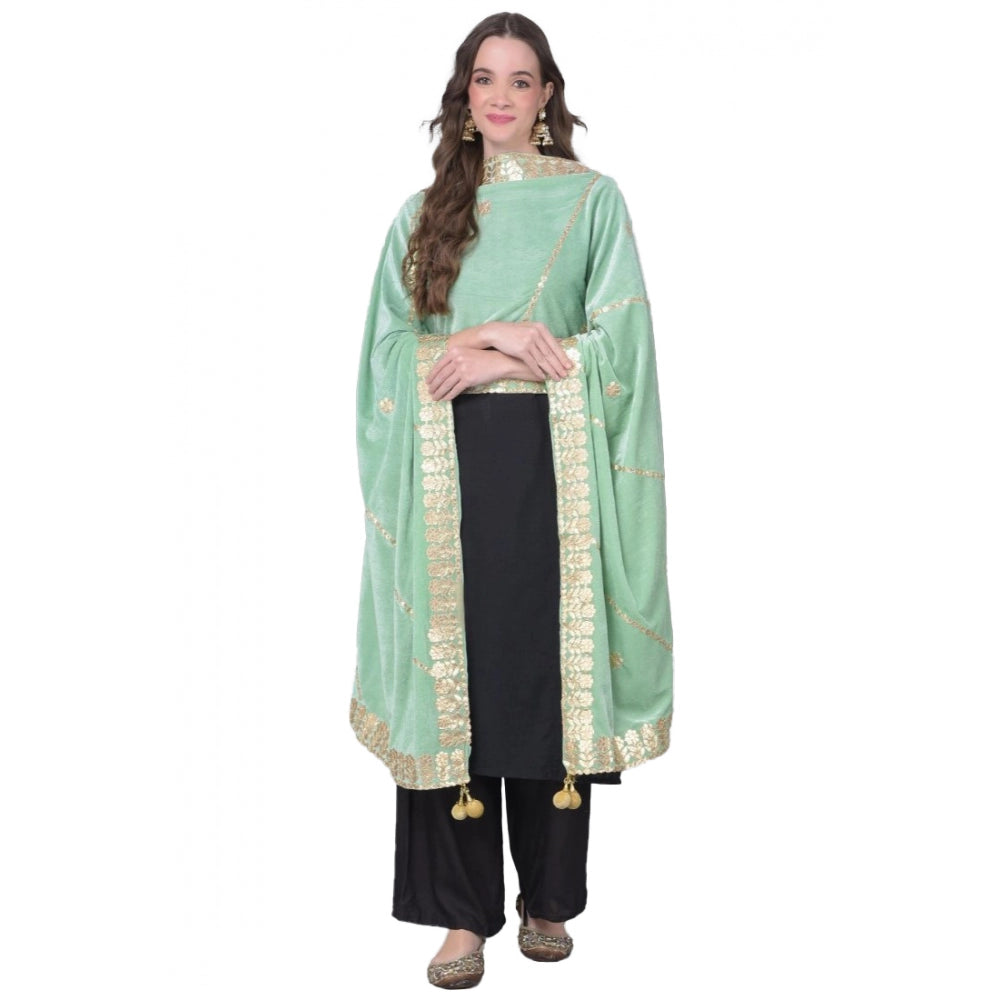 Fashionable Women's Velvet Gotta Patti Dupatta