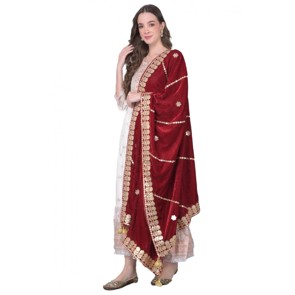 Alluring Women's Velvet Gotta Patti Dupatta