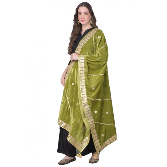 Fashionable Women's Velvet Gotta Patti Dupatta