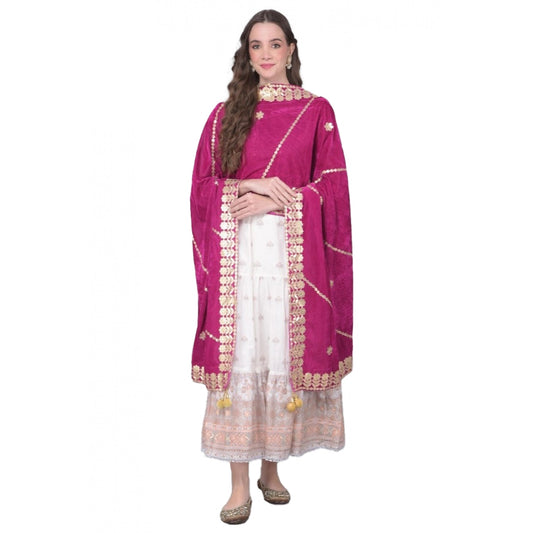 Fashionable Women's Velvet Gotta Patti Dupatta