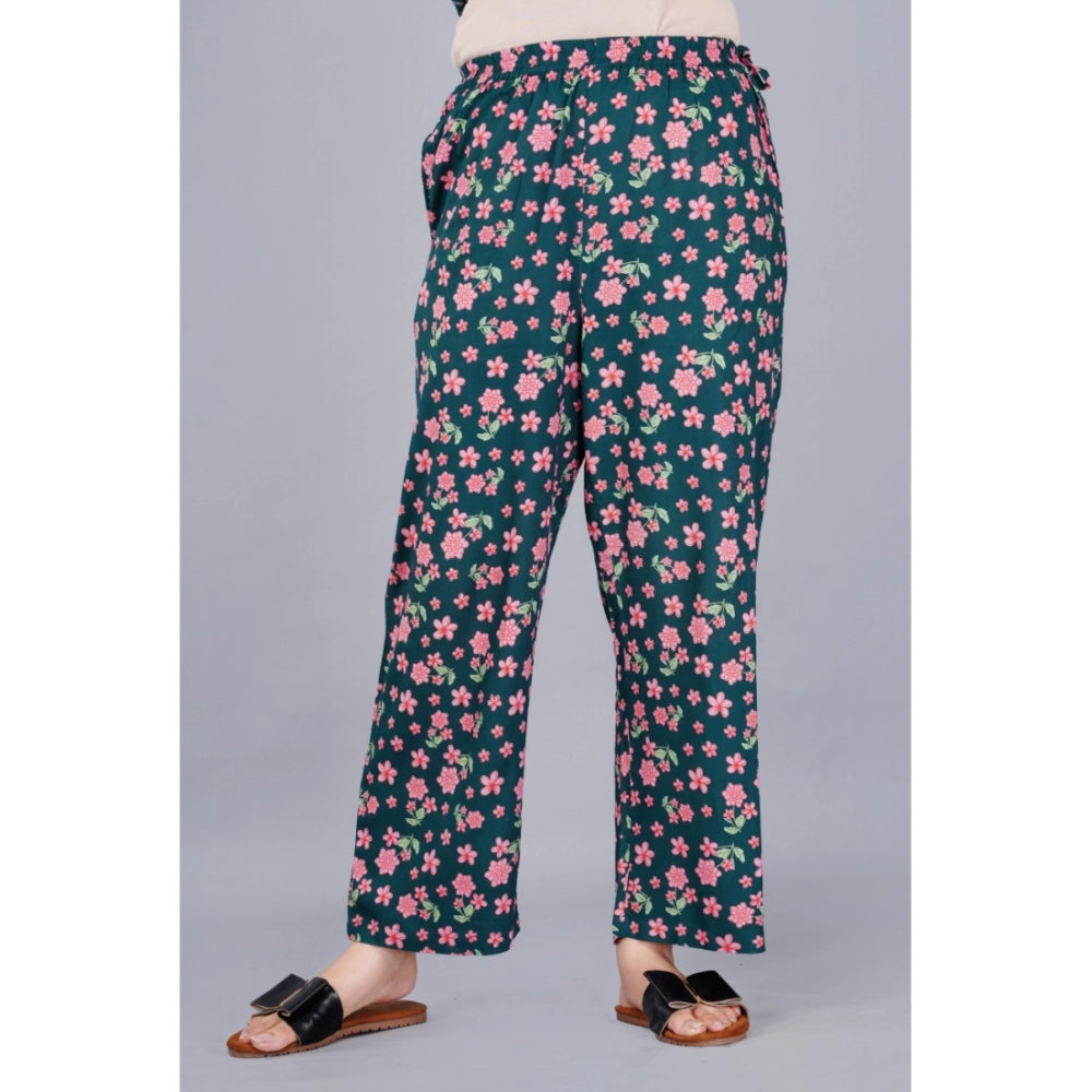 Wonderful Half Sleeve Printed Viscose Rayon Shirt With Pyjama Pant Night Suit Set