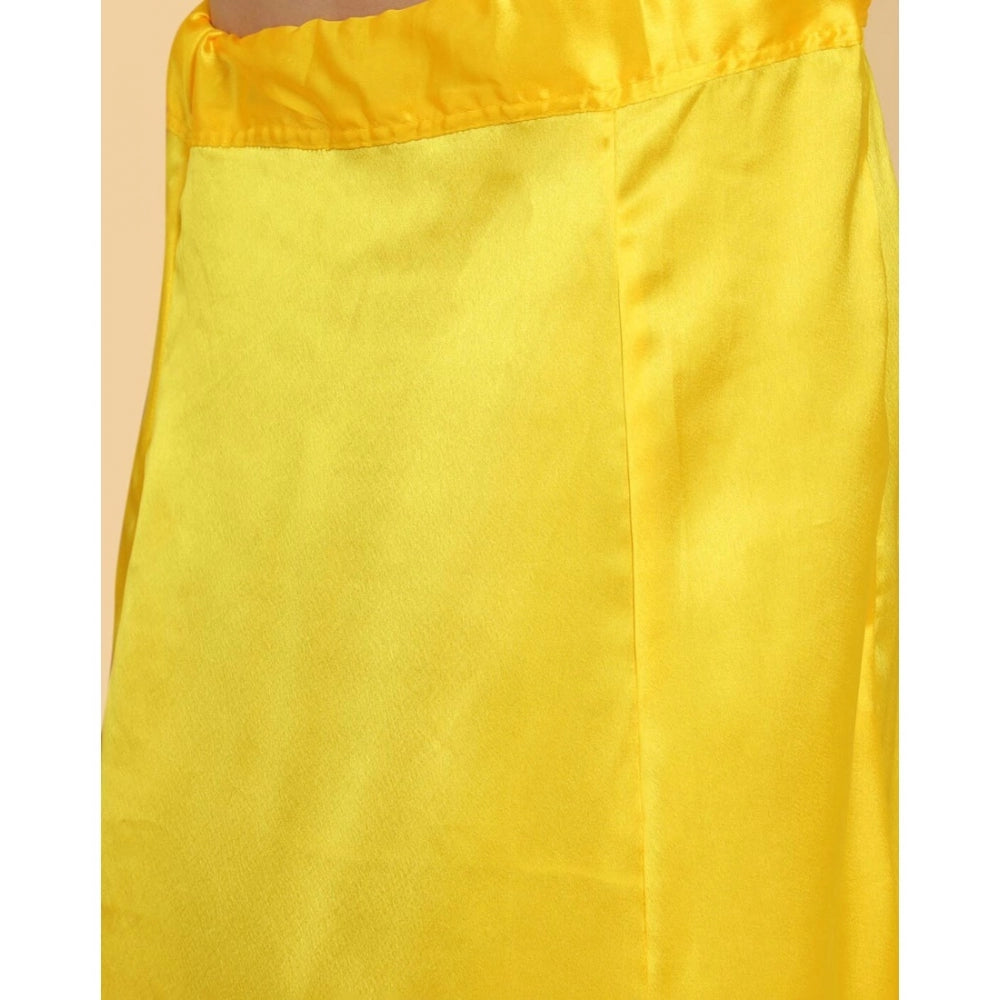 Trendy Women's Silk Solid Free Size Petticoat