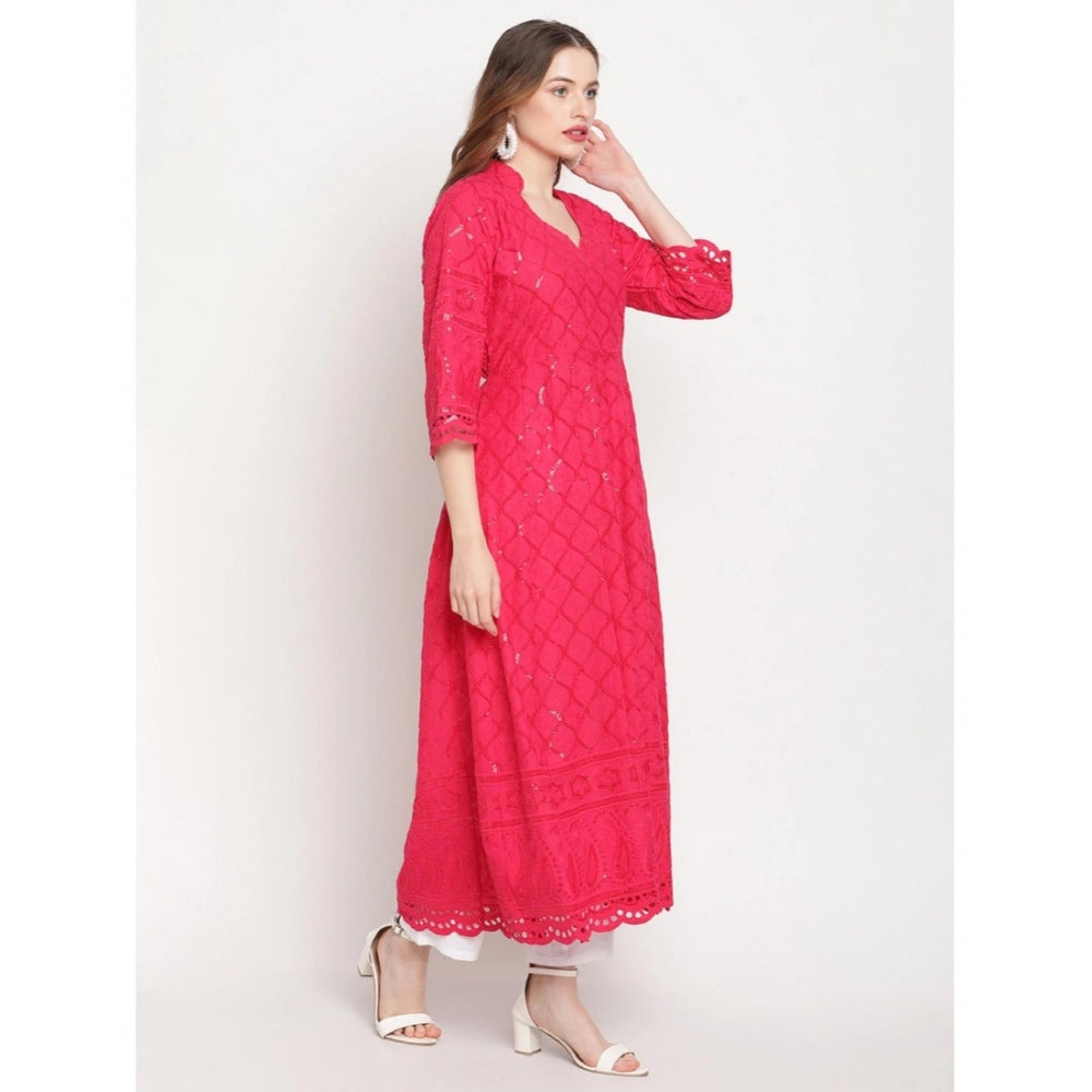 Casual Embroidered Cotton Kurti