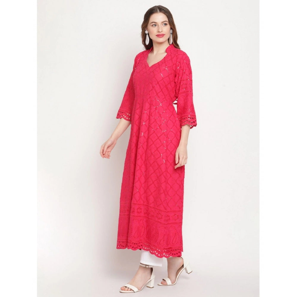 Casual Embroidered Cotton Kurti