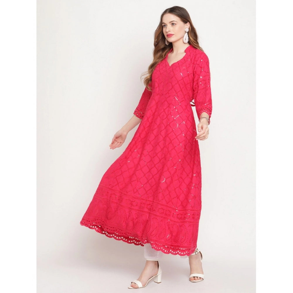 Casual Embroidered Cotton Kurti