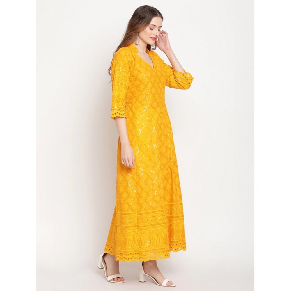 Casual Embroidered Cotton Kurti