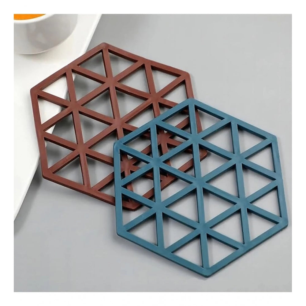 Alluring Pack Of 3 Silicone Table Mats Heat Resistant