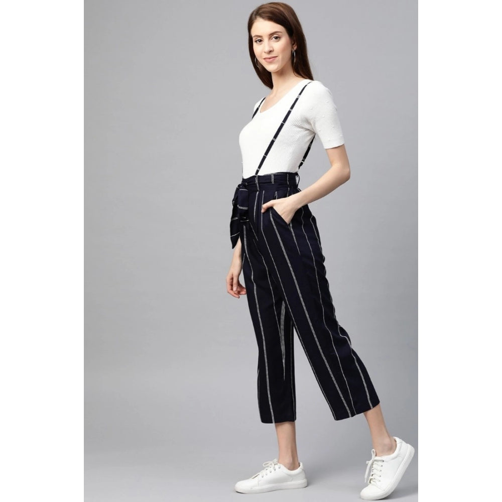 Ravishing Short Sleeve Striped Rayon Dungaree