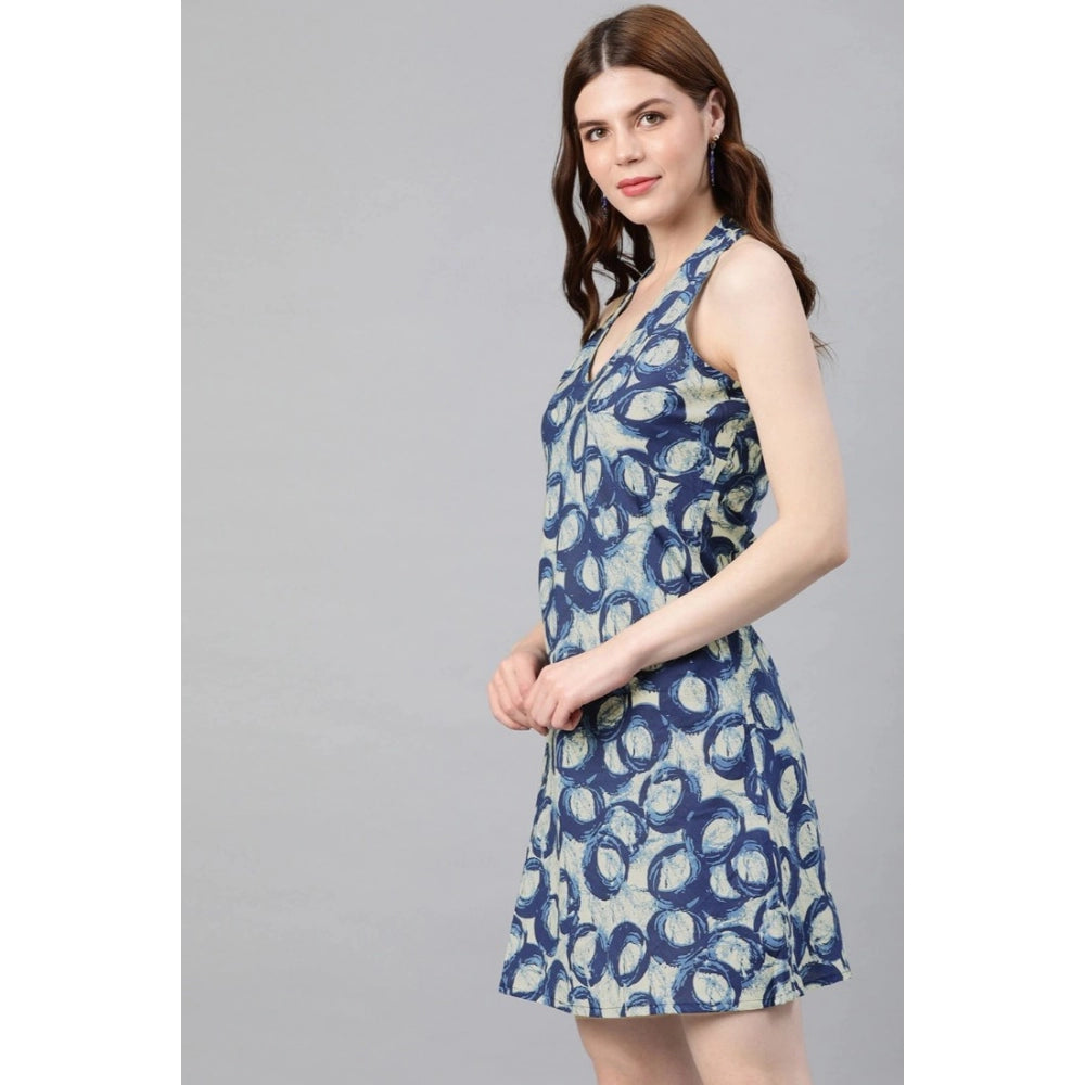 Ravishing Sleeveless Floral printed Cotton Dress