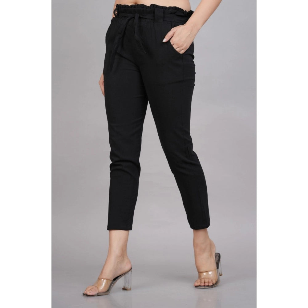 Casual Soild Lycra Trouser Pant