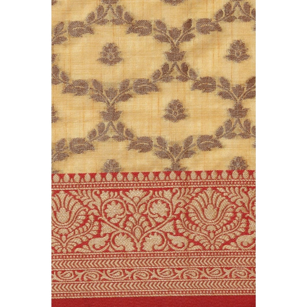 Graceful Chanderi Cotton Printed Saree With Blouse Piece