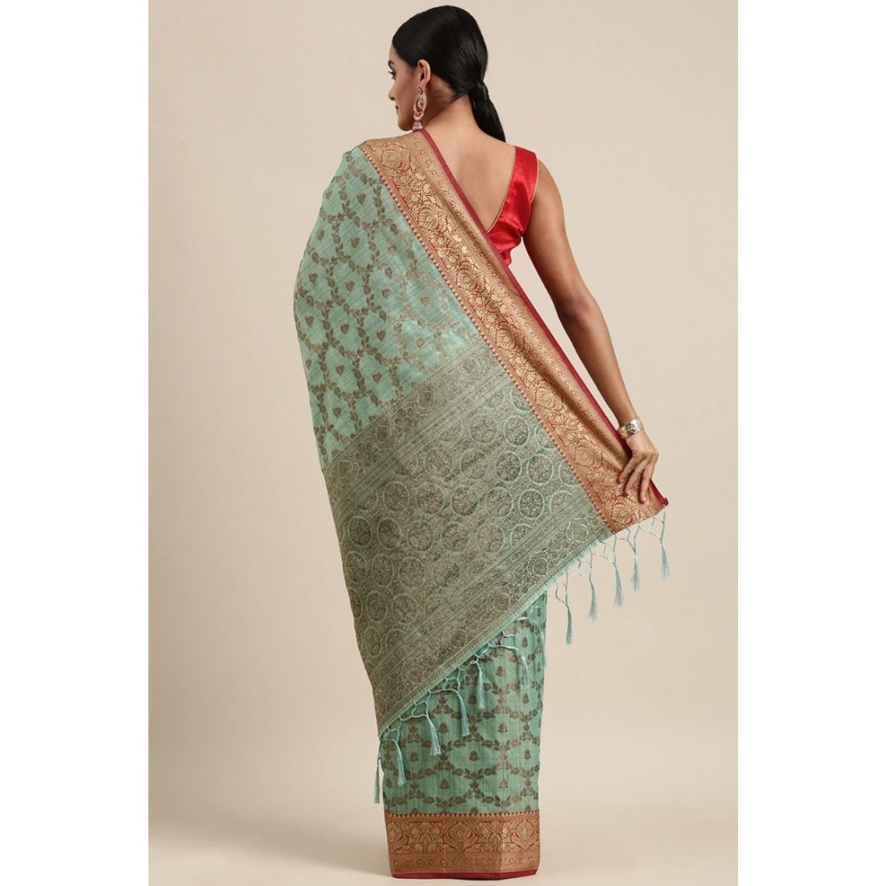 Graceful Chanderi Cotton Printed Saree With Blouse Piece